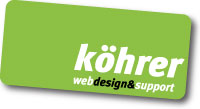 Logo von Köhrer webdesign und support, unserem Programmierer und Webdesigner. Webdesign in Oberösterreich, Niederösterreich und Wien.